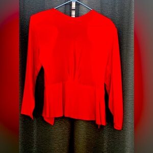 100% silk blouse with fabric colored buttons